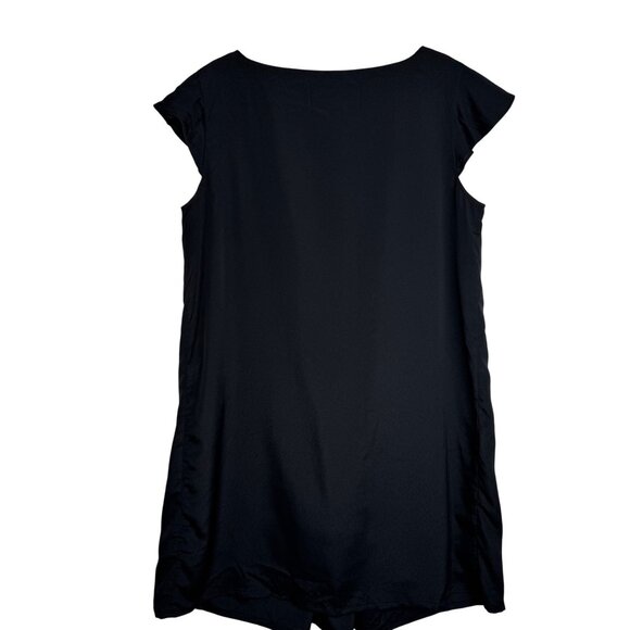 Black Pleated Dress With Cap Sleeves By Mossimo Women's XL Goth Whimsigoth - Picture 9 of 9